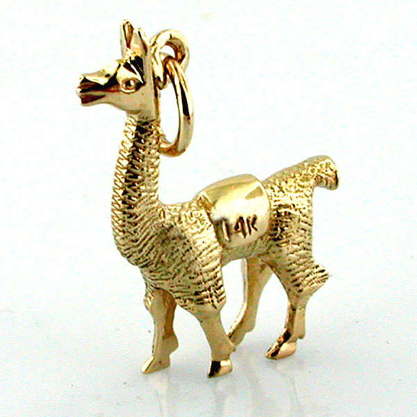 14K Gold Llama Charm