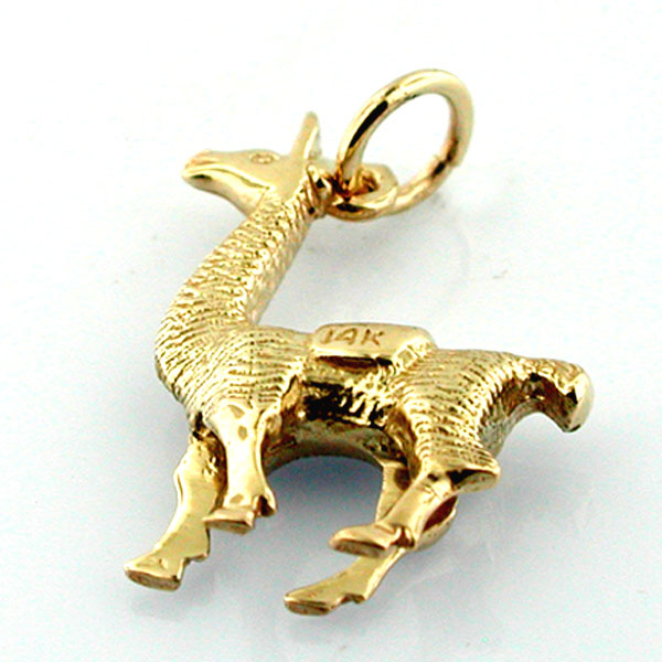 14K Gold Llama Charm