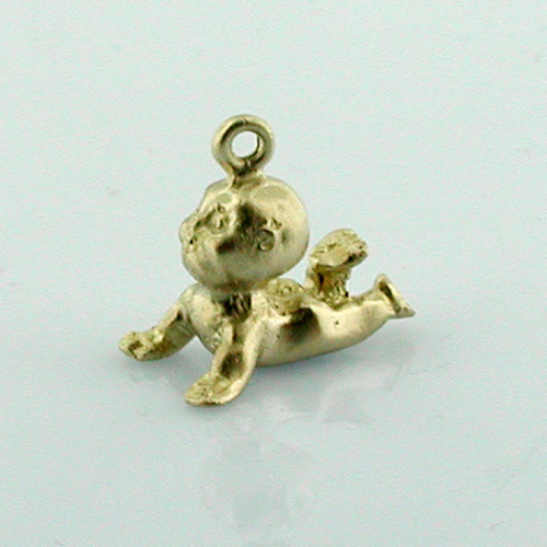 Cupie Doll Baby 3D 14K Gold Charm