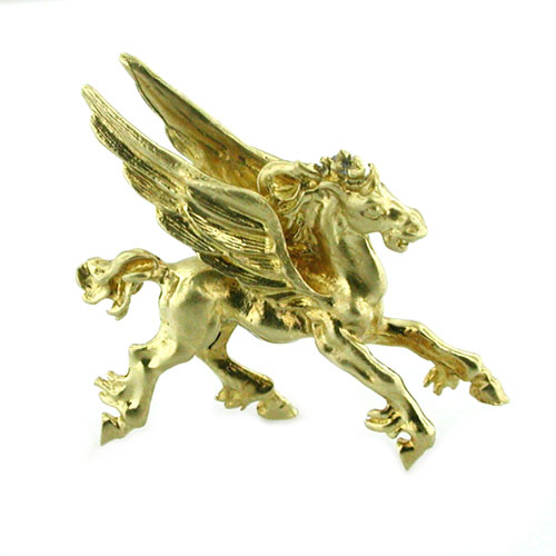 Pegasus Mythical Horse 14k Gold Charm