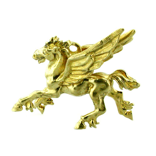 Pegasus Mythical Horse 14k Gold Charm