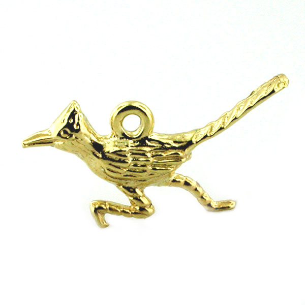 Roadrunner Bird 14k Gold Charm