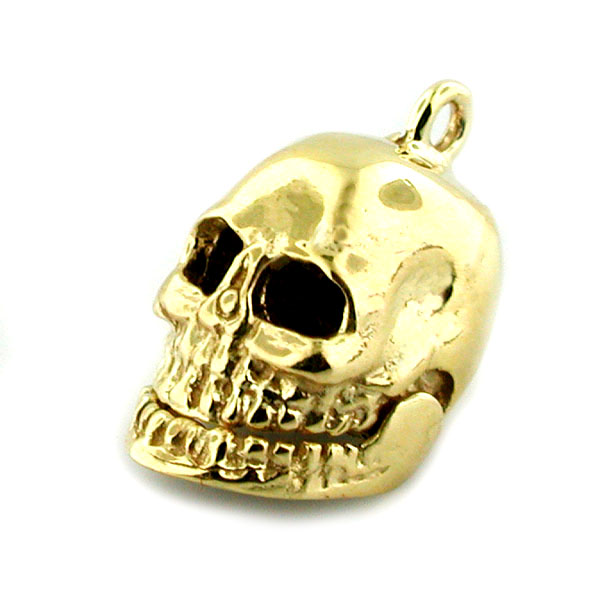 Skull Movable Jaw 14k Gold Charm