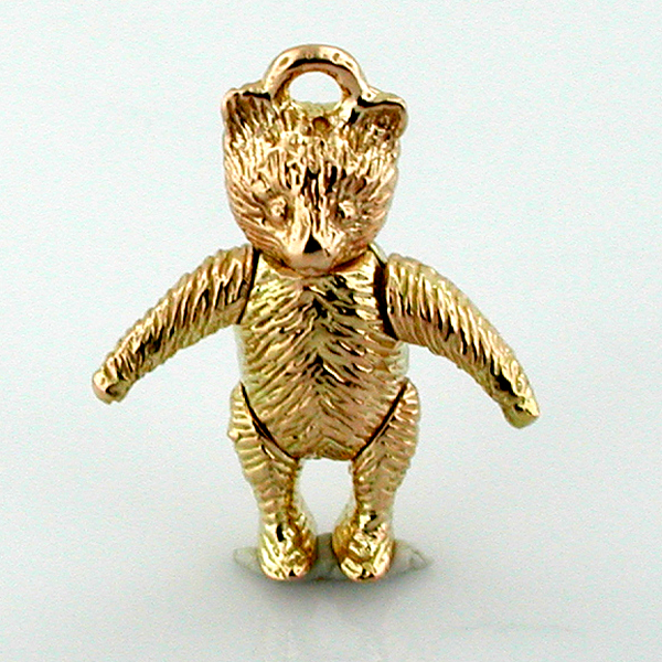 Teddy Bear 14K Gold 3D Movable Charm