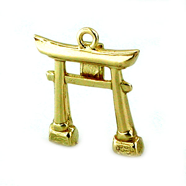 Japanese Torii Gate 14k Gold Charm
