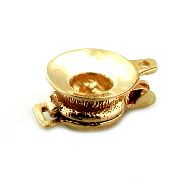 14k Gold Waffle Maker 3D Movable Charm