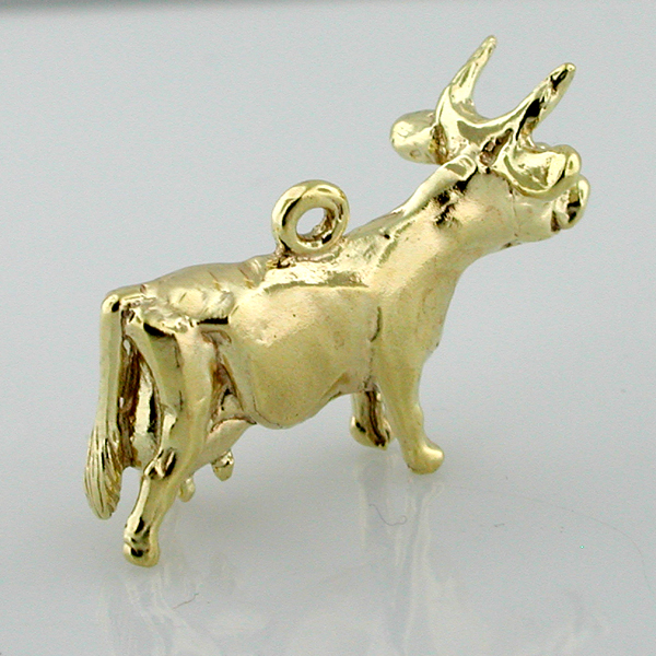 Cow 14K Gold Charm