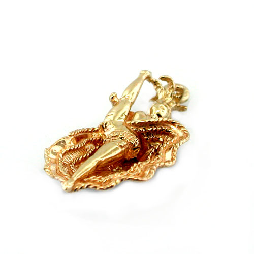 Moulin Rouge Can Can Dancer 14k Gold Charm