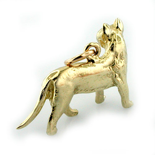 House Cat 14k Gold Charm 