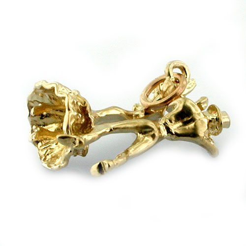 Flamenco Spanish Dancers 14K Gold Charm 