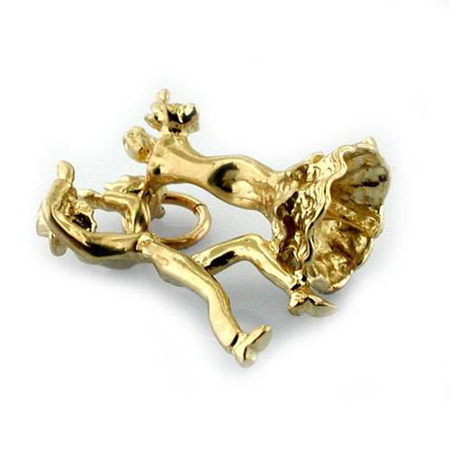Flamenco Spanish Dancers 14K Gold Charm 