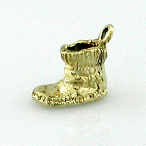 Eskimo Boot 14K Gold Charm - ALASKA