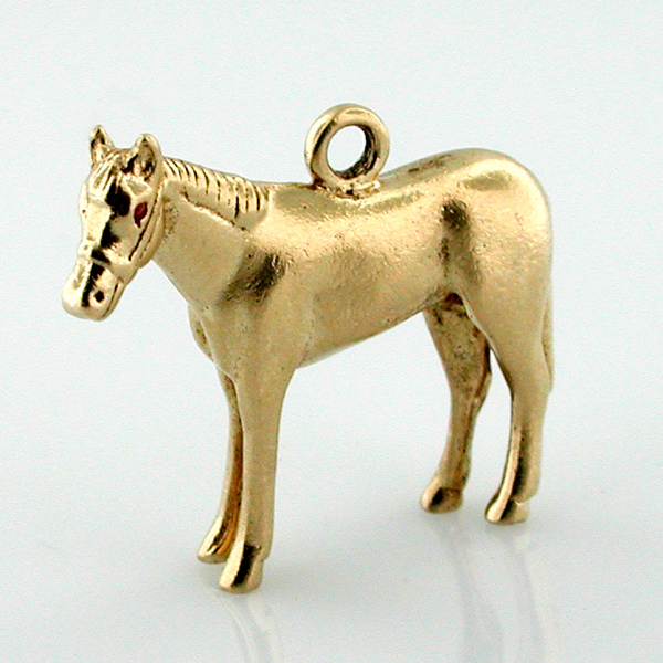 Standing Horse 14K Gold Charm