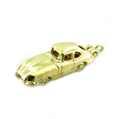 Jaguar Classic Car E-Type  XKE Coupe  14k Gold Charm