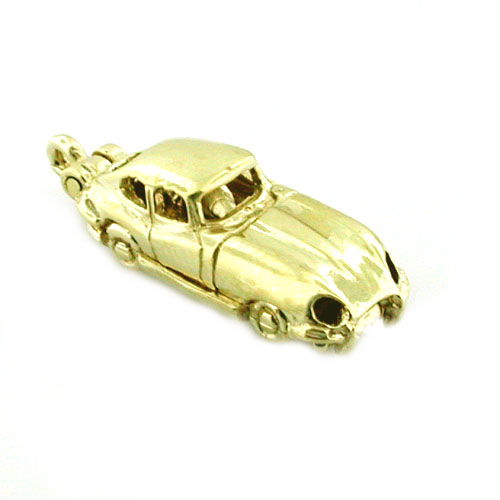 Jaguar Classic Car E-Type  XKE Coupe  14k Gold Charm