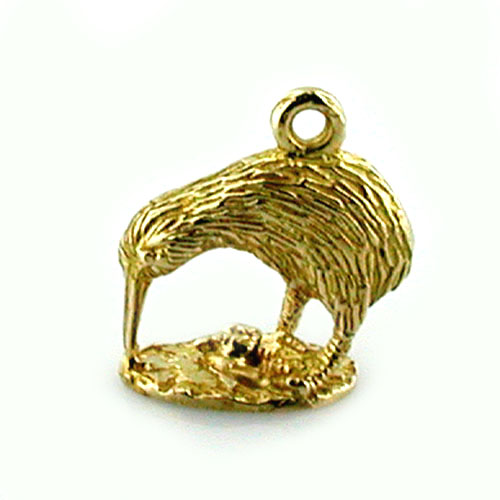 Kiwi Bird 14k Gold Charm - New Zealand