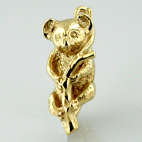 Koala Bear on a Branch 14K Gold Charm - Australia