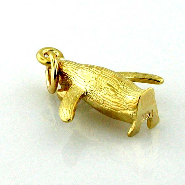 Penguin with Bow Pingvin 14k Gold Charm