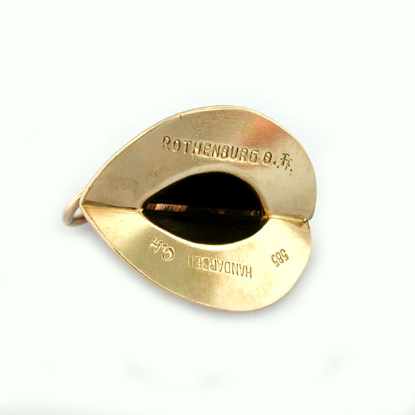  14K Gold Rothenburg Medieval Helmet Vintage Travel Charm - Germany