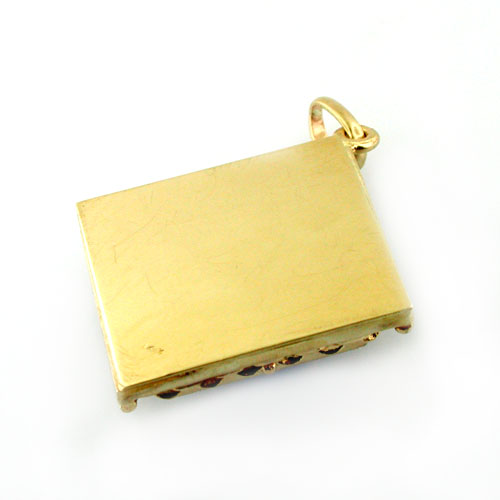 Vintage 14K Gold Fleur de Lis Locket Pendant Charm