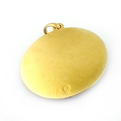 Dankner Four Leaf Clover 14K Gold Good Luck Vintage Charm Pendant
