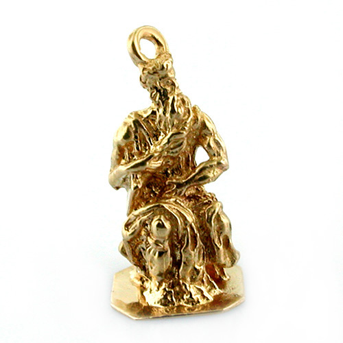 Michelangelo's Statue of Moses 14K Gold Charm