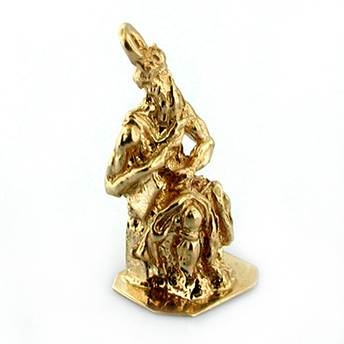 Michelangelo's Statue of Moses 14K Gold Charm