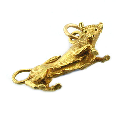 Toro Bull Fighting UNO.A.R Vintage 18K Gold Charm