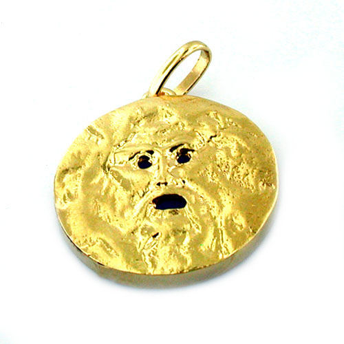 Mouth of Truth Bocca Della Verita 14K Gold Charm Pendant