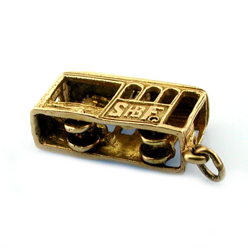14K Gold San Francisco Cable Car Golden Gate Bridge Stanhope Vintage Charm